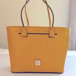 Dooney & Bourke yellow/Gold Leather Tote with Double Handles